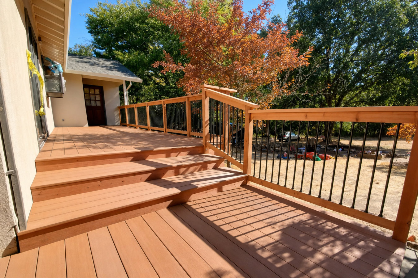 Deck railing installation