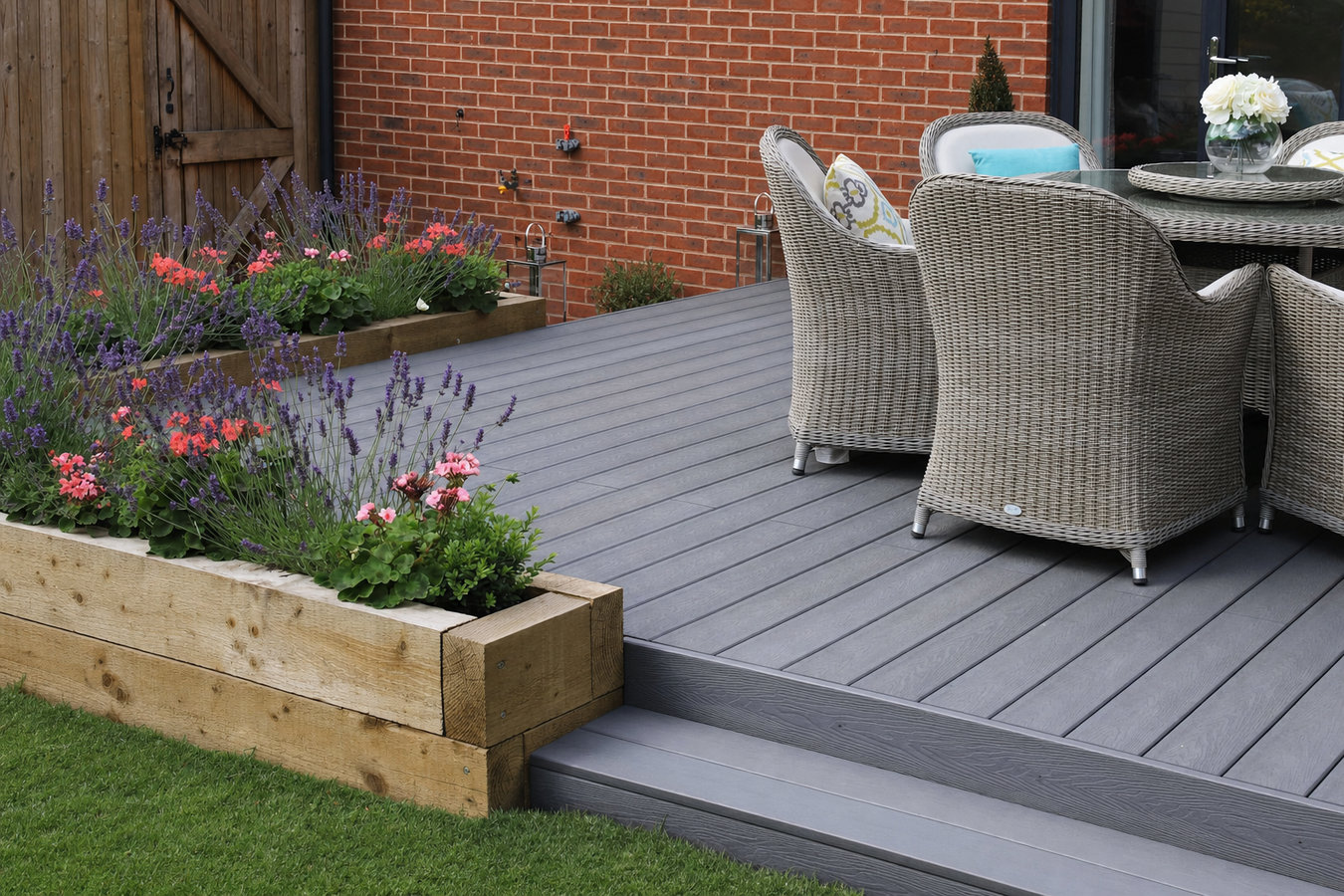 Trex deck installation